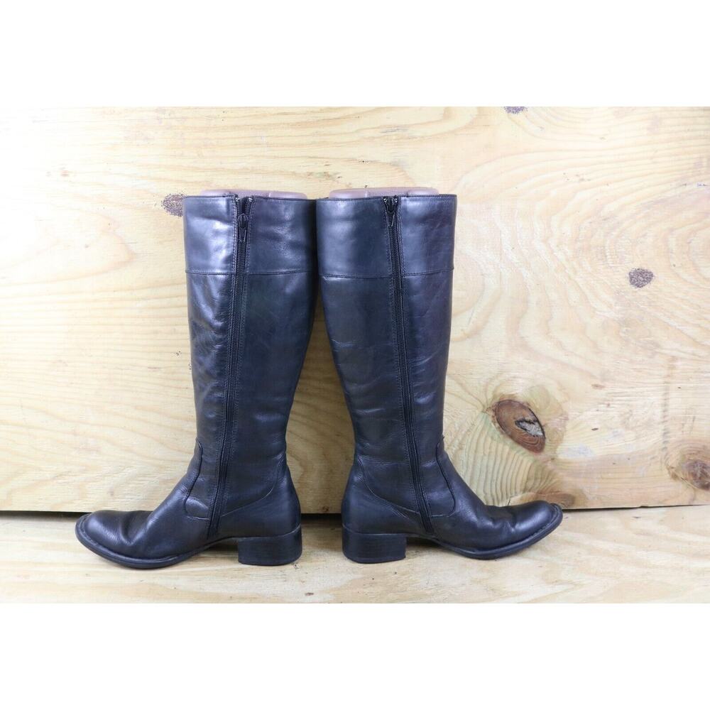 Born Boots Womens 6.5 Black Leather Riding Zip Equestrian Tall - Picture 3 of 6